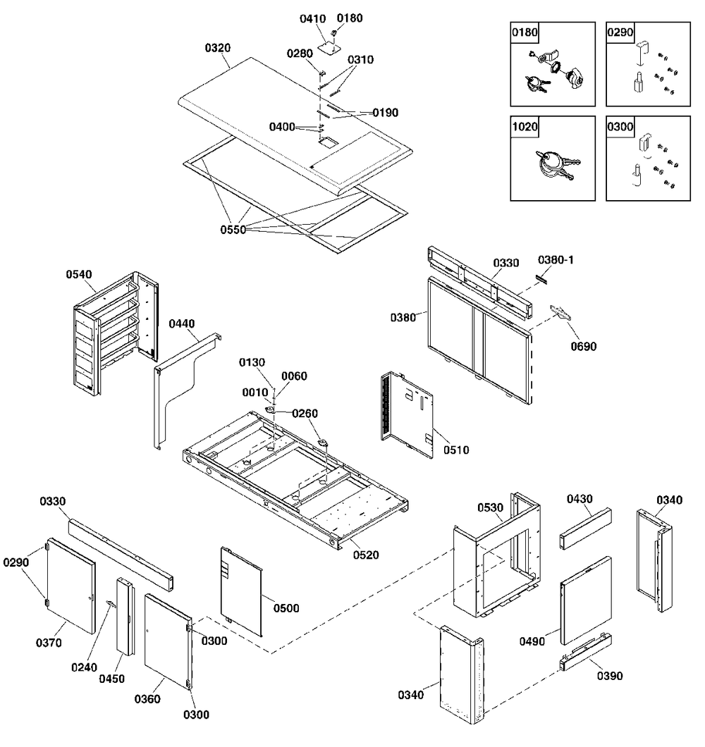Enclosure Group Diagram and Parts List for 076168-00  Briggs and Stratton Generator